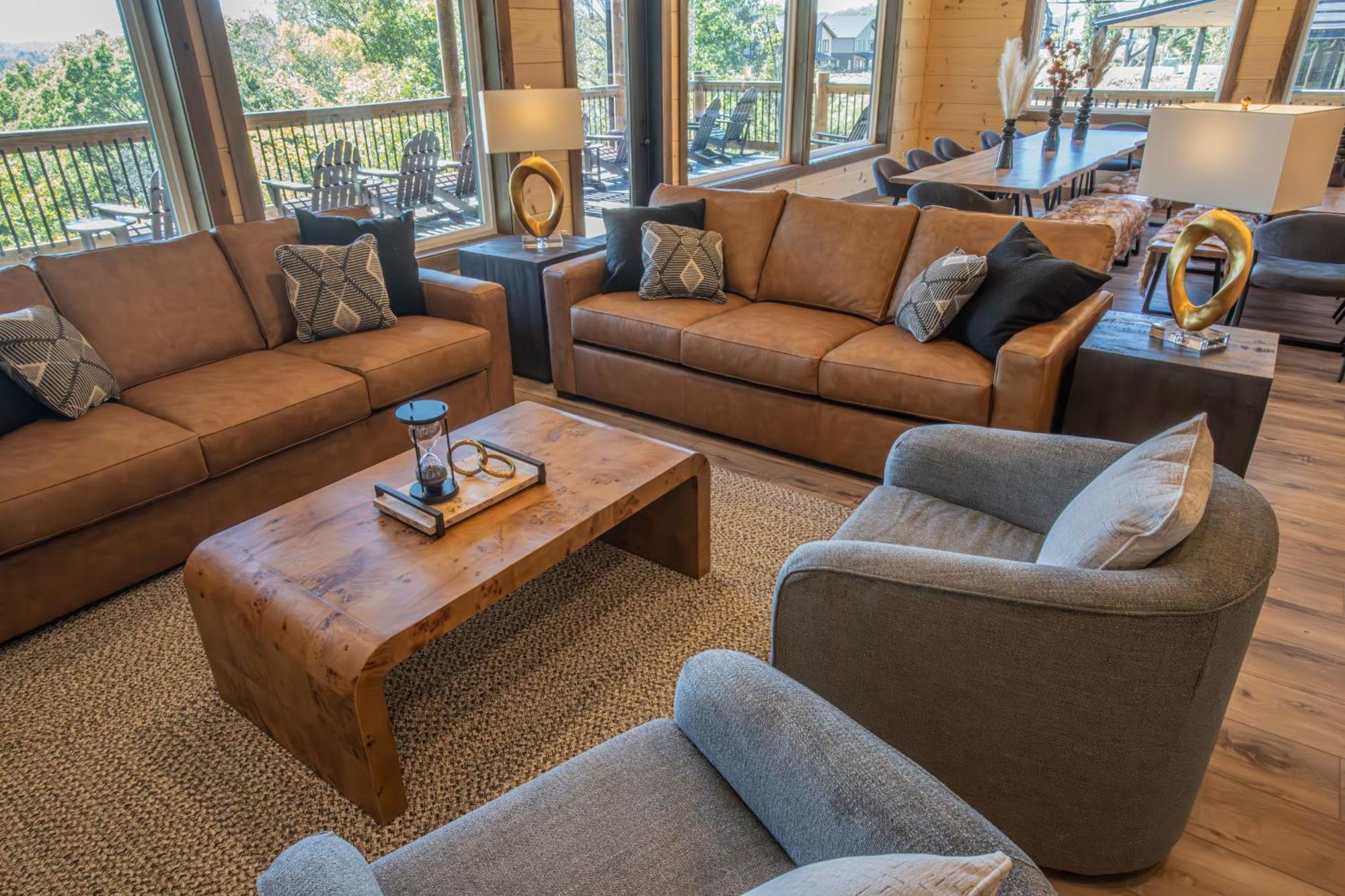 Luxury 12-Bedroom Cabin With Indoor Pool, Hot Tub & Movie Theater, Sleeps 36 세비어빌 외부 사진
